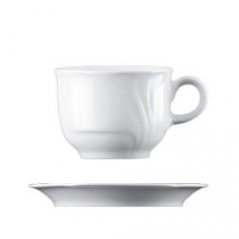 weiße Désirée-Tasse für Cappuccino