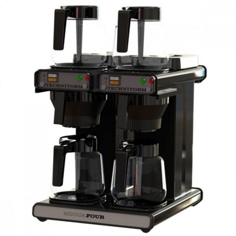 Black Moccamaster for professional coffee preparation.