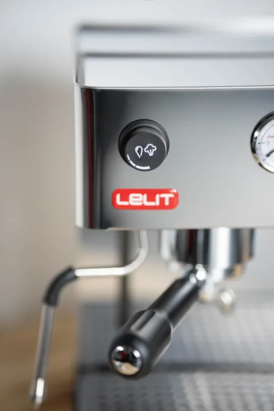 Lelit Anita espresso machine with steam wand.