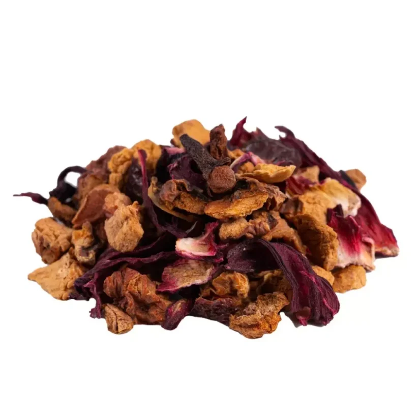 Frissítő BIO karácsonyi tea finom gyümölcsös ízekkel, amelyek tökéletesen kiegészítik az ünnepi hangulatot.