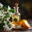 Flacon en verre de 10 ml d'huile essentielle de néroli 100 % naturelle, idéal pour une utilisation pendant la période estivale.