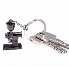 Black coffee grinder - mini keychain.
