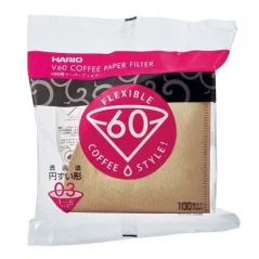 Hario papierowe filtry V60-03 (100 sztuk) niebielone