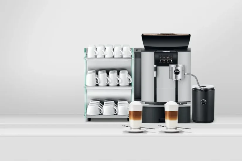 The Jura GIGA X3 coffee machine can be expanded with additional accessories.