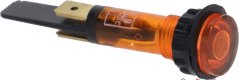 Orange Signallampe a ronner Form mat schwaarzem Gehäus, Gewënd a flaache Steckverbinder