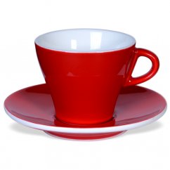 ClubHouse cup and saucer Gardenia, 170 ml, red