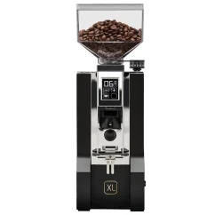 Espressomühle Eureka Mignon XL CR in elegantem Schwarz, mit Elektroantrieb für einfaches Kaffeemahlen.
