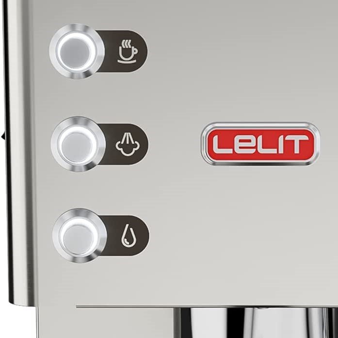 Detail of the control panel of the Lelit Grace PL81T with buttons