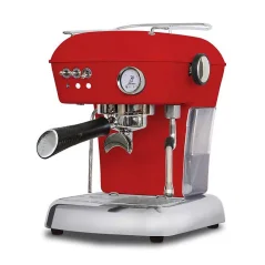 Espressomaskin Ascaso Dream ONE i färgen Love Red med aluminiumvärmeväxlare för snabb uppvärmning.