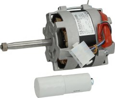 Motor FIR mat enger wäisser Steckverbindung, Uschlossdrieder an engem zylindresche Kondensator. Motor FIR mat enger wäisser Steckverbindung, Uschlossdrieder an engem zylindresche Kondensator.