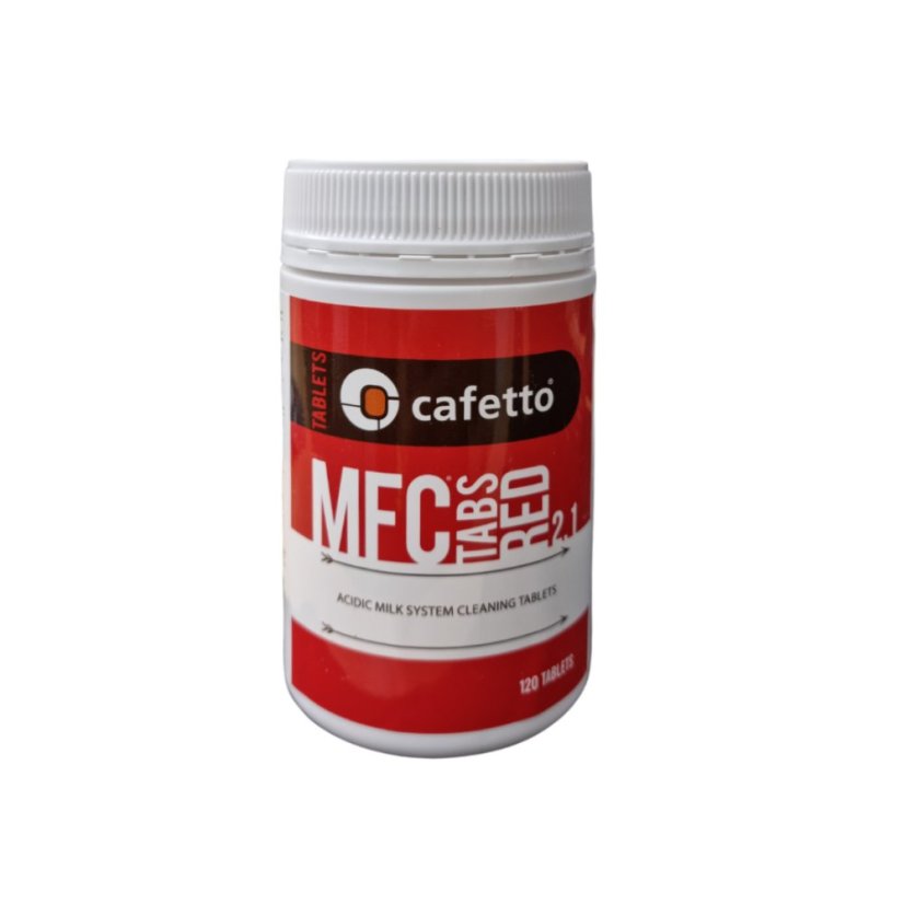 Cafetto MFC Red 2.1 tablets are perfect for cleaning the milk pathways of automatic coffee machines. The package contains 120 pieces.