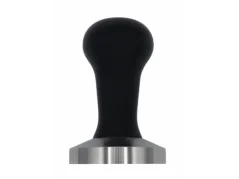 Schwarzer Tamper für Kaffeestampfen mit einer Basis von 58 mm zur Zubereitung von Espresso von Heavy Tamper.