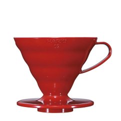 Plastový červený dripper Hario V60-02