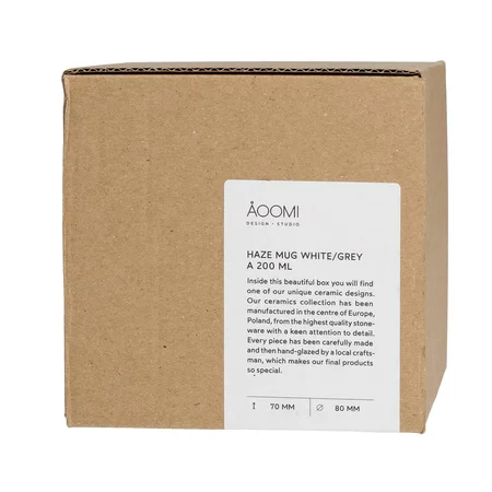 Tasse à café latte Aoomi Haze Mug 03WG d'une capacité de 200 ml, fabriquée en grès.