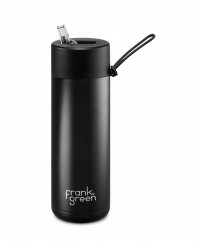 Frank Green Ceramic Black Straw Lid 595 ml Thermo mug features : With straw