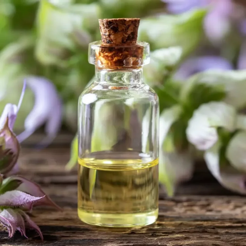 BIO nutmeg sage is a 100% natural essential oil with a herbal aroma, perfect for aromatherapy and relaxation.