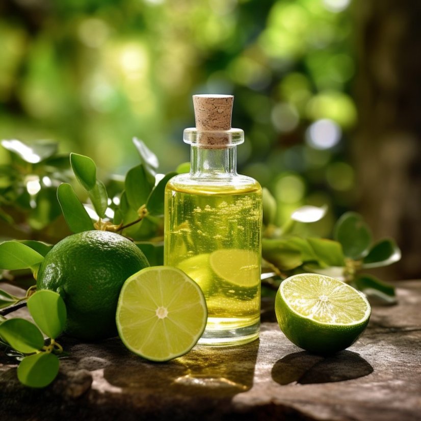 Huile essentielle de citron vert énergisante 100% naturelle de la marque Pěstík en flacon de 10 ml.