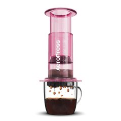 AeroPress cafetière manuelle Clear Pink - set complet avec filtres