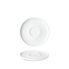 White porcelain saucer with a diameter of 14 cm from the Optimo range by G. Benedikt.