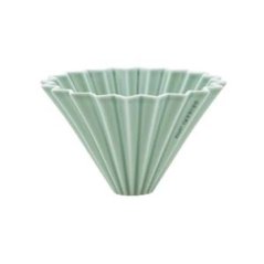Origami keramický dripper M matne zelený - japonský pour over