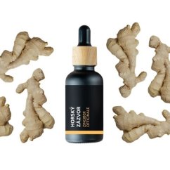 Bottle of 10 ml 100% natural essential oil, Mountain Ginger, from Pestik brand with an oriental aroma.