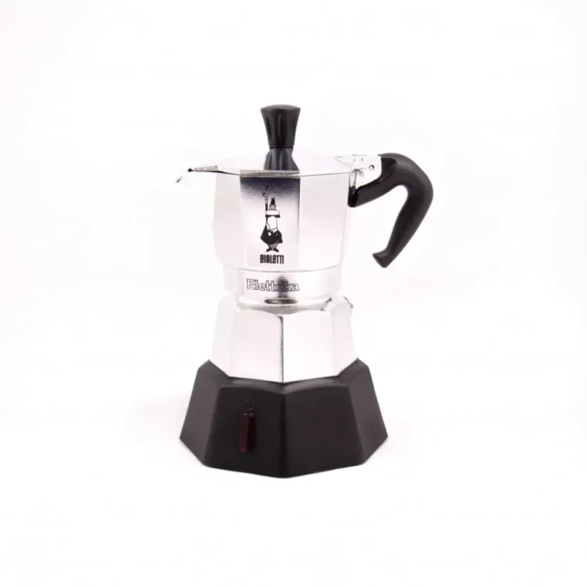 Cafetière Moka électrique argentée avec source de chauffage Bialetti Elettrika Standard pour deux portions de café
