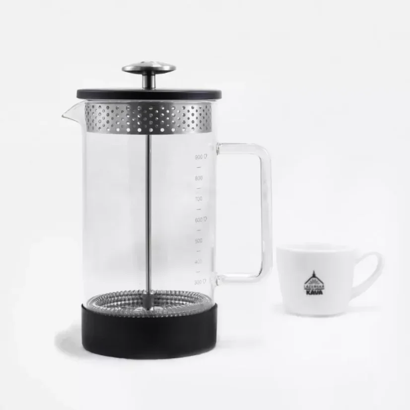 French coffee press Barista & Co Core Coffee Press Black with a capacity of 1000 ml in black, ideal for preparing up to 8 cups of coffee.