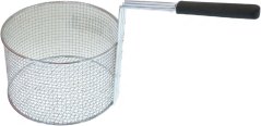 Kuerf fir Friteuse Ø230x145 mm, ronnen Drotkuerf mat dichtem Gitter an engem gebéiten Grëff mat schwaarzem Griff. Kuerf fir Friteuse Ø230x145 mm, ronnen Drotkuerf mat dichtem Gitter an engem gebéiten Grëff mat schwaarzem Griff.