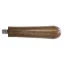 Portafilter handle with wooden grip.