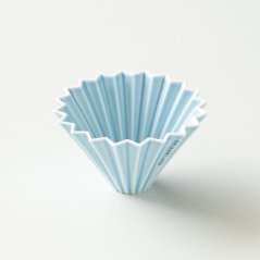 Origami Keramik-Dripper S mattblau - japanisches Porzellan