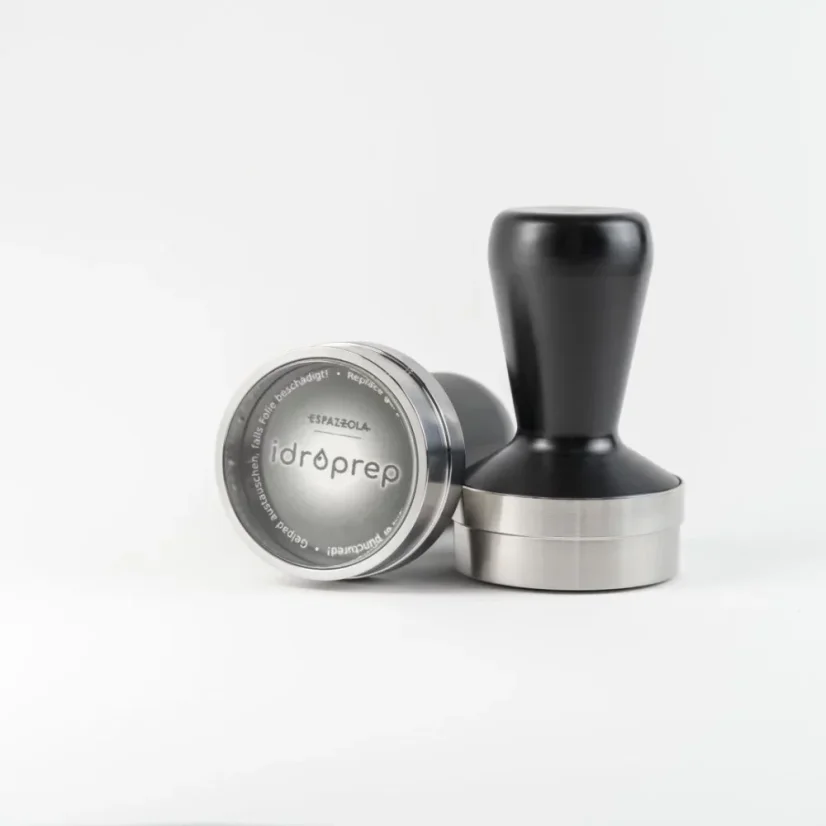Idroprep Tamper 58,4 mm in Schwarz.
