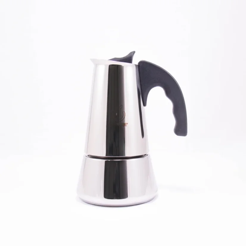 Moka pot Forever Miss Conny for making 6 cups of coffee, suitable for halogen heating source.
