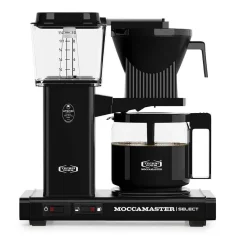 Schwarze Kaffeemaschine Moccamaster KBG Select Technivorm.