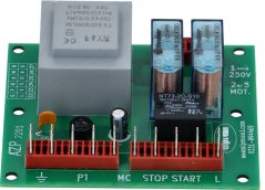 Elektronesch Plack 24/230 V, eng gréng Leiterplack mat engem Transformator, Relaien a Klemmeblocken. Elektronesch Plack 24/230 V, eng gréng Leiterplack mat engem Transformator, Relaien a Klemmeblocken.