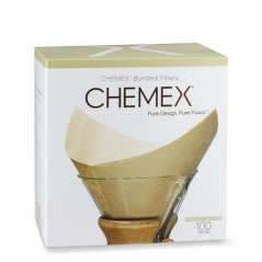 Paper filters Chemex FSU-100 for 6-10 cups of natural coffee (100pcs) Material : Paper