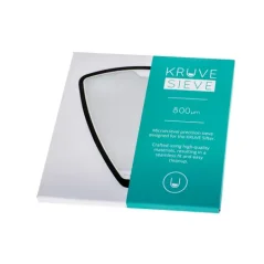 Stainless steel Kruve Sieve 800um by Kruve, designed for precise sifting of ground coffee.