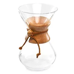 Kávovar Chemex Classic 10 s dreveným držadlom.