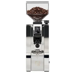 Eureka Mignon XL CR espresso grinder in chrome finish with flat burrs for precise coffee grinding.