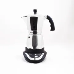 Kovový kávovar Bialetti Moka Timer na 6 šálok s objemom 300 ml od firmy Bialetti na prípravu aromatickej kávy.