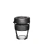 Gobelet thermique en verre avec couvercle noir et support en caoutchouc noir d'une capacité de 340 ml Gobelet thermique en verre avec couvercle noir et support en caoutchouc noir d'une capacité de 340 ml