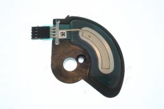 Potentiometer mat enger flexibeler Bunnplack, engem Metall-Montagehalter an engem flaachen Kabelsteckverbinder. Potentiometer mat enger flexibeler Bunnplack, engem Metall-Montagehalter an engem flaachen Kabelsteckverbinder.
