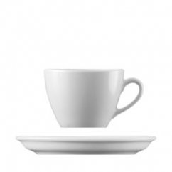 white Josefine cup for cappuccino preparation