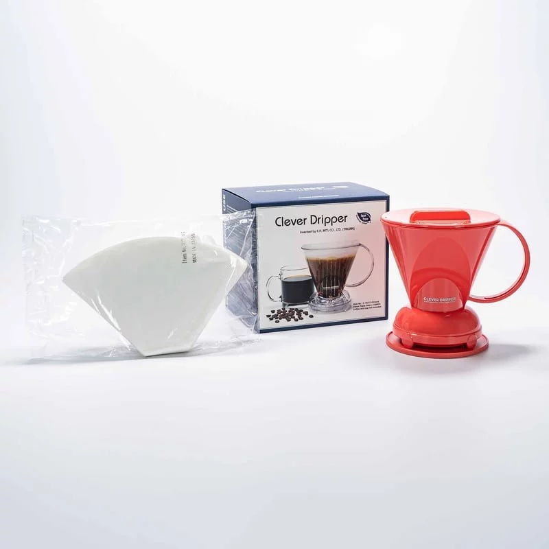 Clever dripper plastový L 500 ml korálově červený