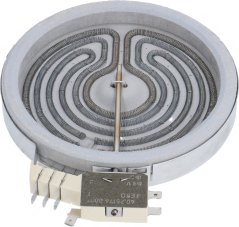 Stralungsheizung ø 165 mm, 1200 W, 230 V, méi klengt ronnt Stralungsheizelement mat zwou Heizdraatschleefen an enger Klemmleist