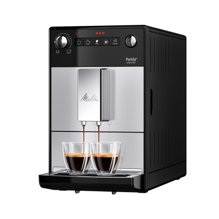 Melitta Purista Silver - automatic coffee maker with quiet grinder