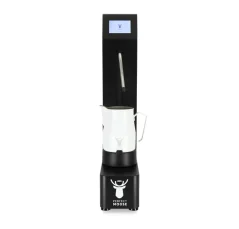 Automatic black milk frother Perfect Moose Greg with a smart pitcher.