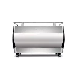 Cafetera profesional de palanca Nuova Simonelli Aurelia Wave 2GR en color negro, con etiqueta italiana.