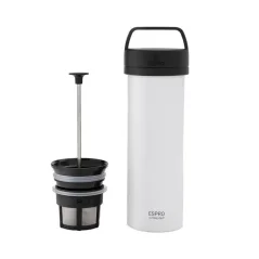 Espro Ultra Light Coffee Press di colore bianco con capacità di 450 ml.