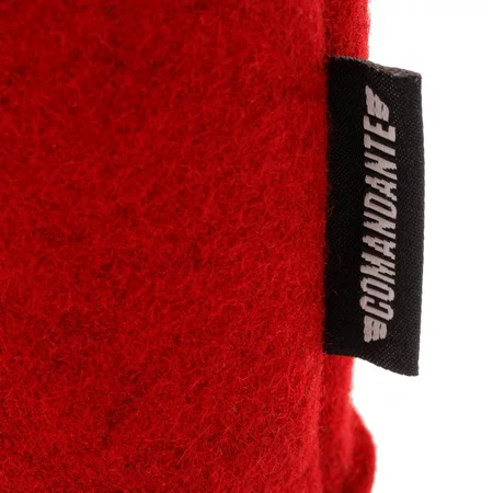 Red felt cover for Comandante C40, designed to protect manual grinders.