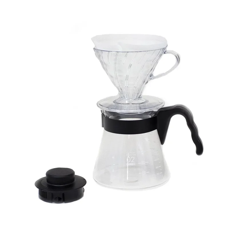 Hario sada V60-02 Pour Over Kit plastový čirý